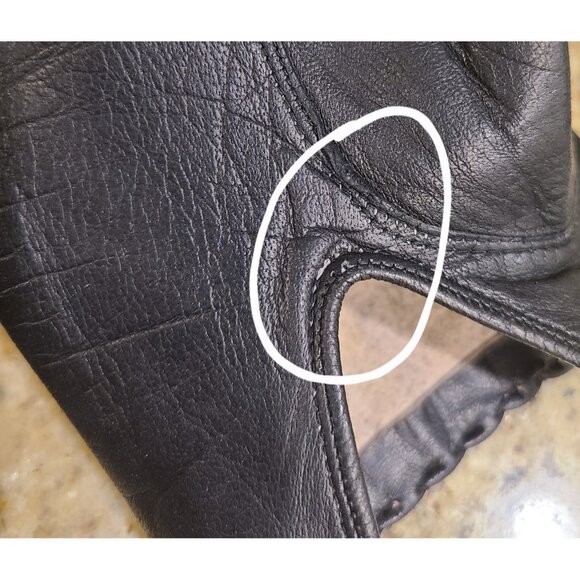 Vintage Womens Size S Black Leather Formal 7.5" Short Gloves - Picture 16 of 16